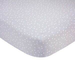 Carter's Stars Sateen Fitted Crib Sheet in Grey